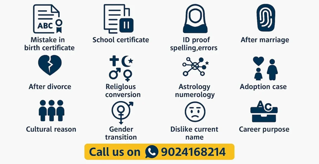 Common Reasons for Gazette Name Change in Delhi