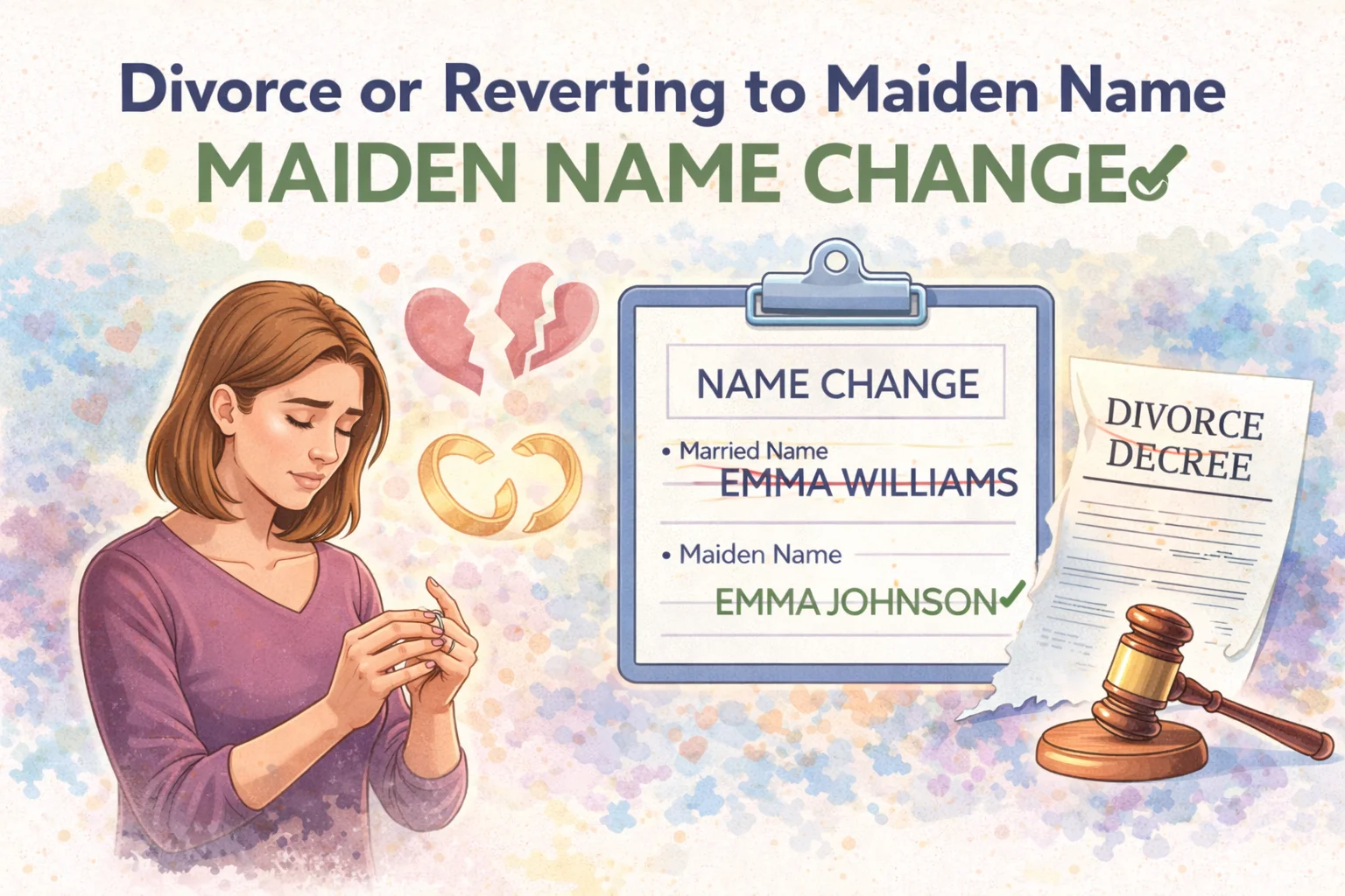 Name change after divorce process